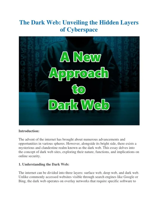 shop on the dark web